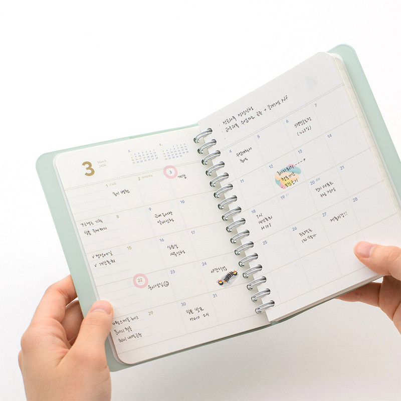 Monthly Plan - Byfulldesign 2026 Notable Memory Twin-Wire Handy Dated Monthly Planner