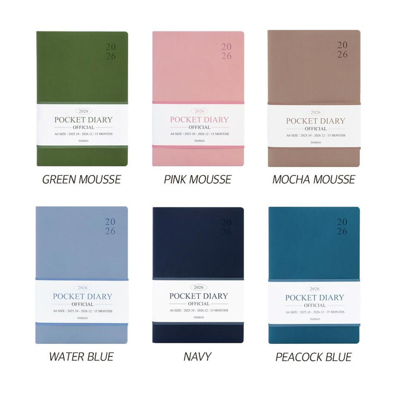 Colors - Indigo 2026 Official A6 Dated Monthly Planner