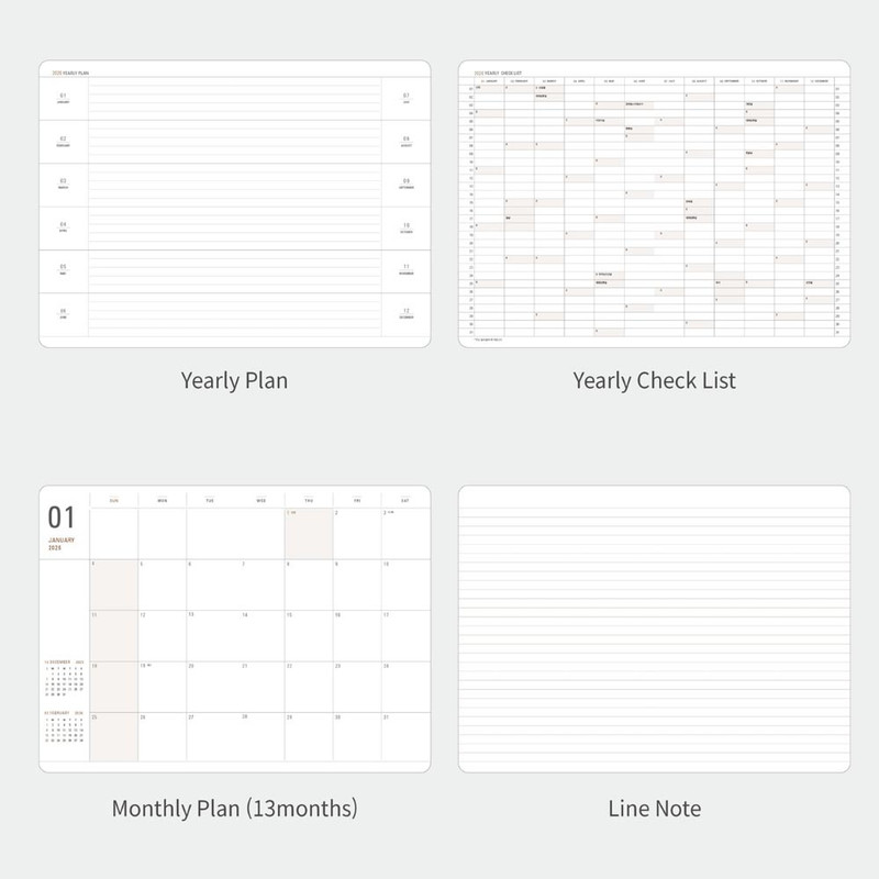 Planner Pages - Ardium 2026 Basic Dated Monthly Planner