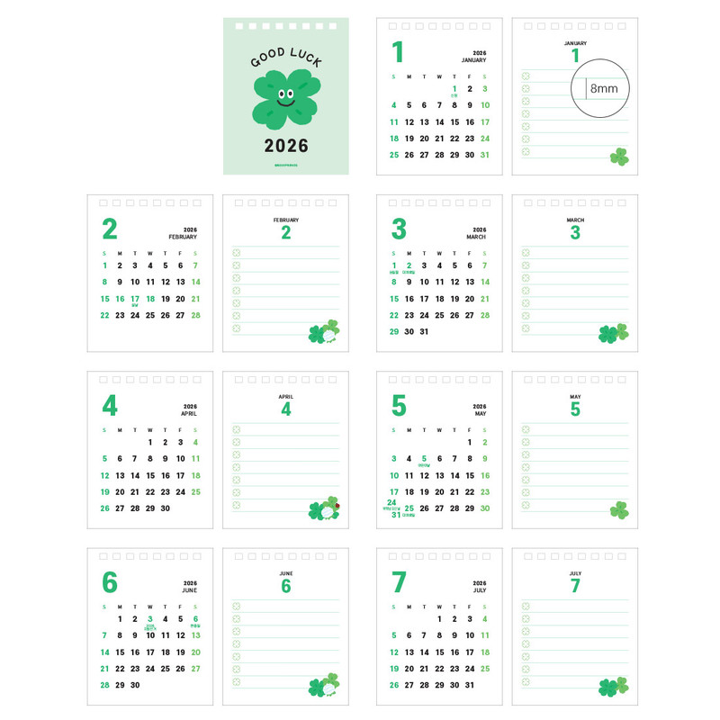 Lucky - Bookfriends 2026 My Pocket Desk Calendar