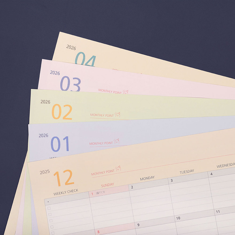 Color-coded monthly sheets - PLEPLE Desk Mat With 2026 Dated Monthly Desk Schedule Color-coded monthly sheets - PLEPLE Desk Mat With 2026 Dated Monthly Desk Schedule