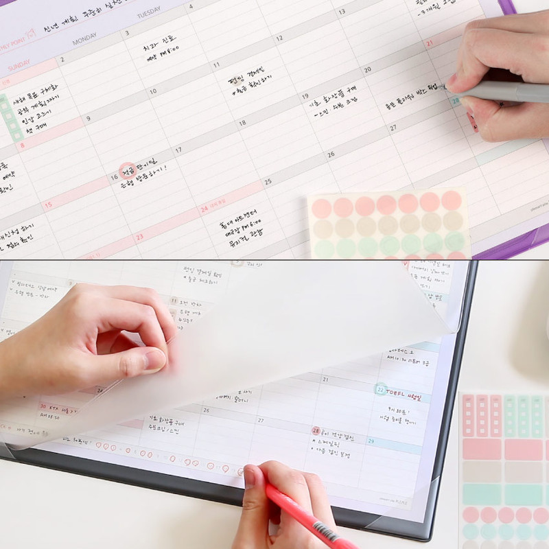 Semi-transparent PVC cover - PLEPLE Desk Mat With 2026 Dated Monthly Desk Schedule Semi-transparent PVC cover - PLEPLE Desk Mat With 2026 Dated Monthly Desk Schedule