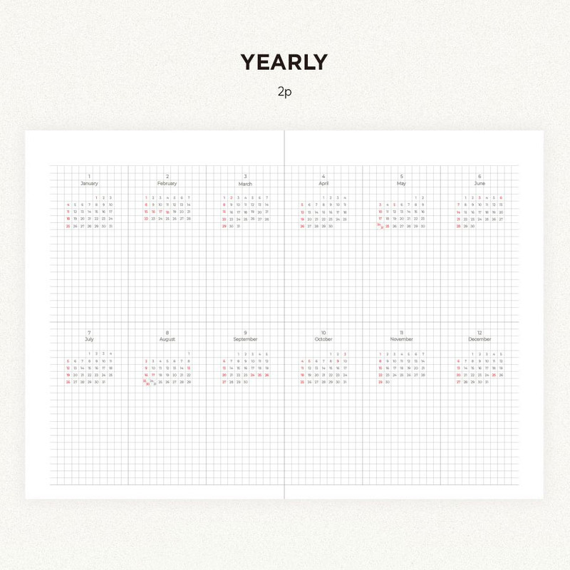 Yearly - Be On D 2026 Satin Book B6 Dated Daily Diary Yearly - Be On D 2026 Satin Book B6 Dated Daily Diary