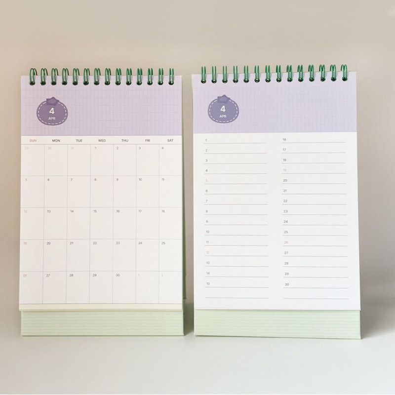Double-Sided - 7321 Design 2026 Check & Fruits Desk Calendar Double-Sided - 7321 Design 2026 Check & Fruits Desk Calendar