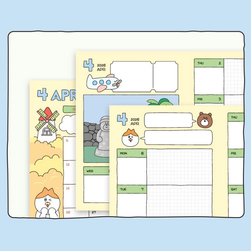 Cute Illustration - 7321 Design 2026 Every Holiday Dated Weekly Diary Cute Illustration - 7321 Design 2026 Every Holiday Dated Weekly Diary