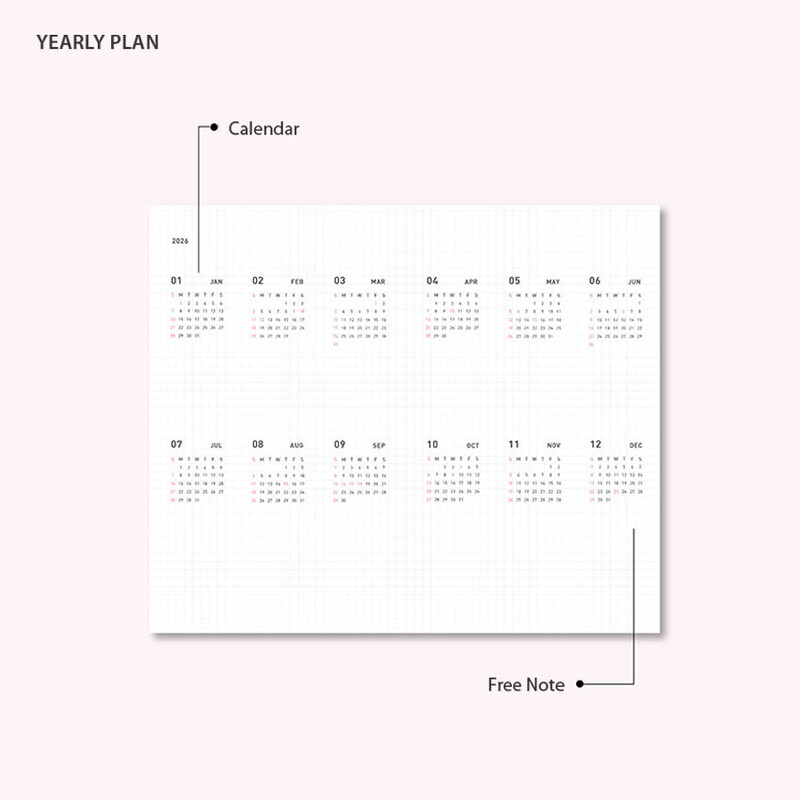 Yearly Plan - 2026 Happy Together Dated Weekly Diary Planner