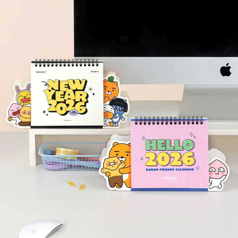 Kakao Friends 2026 Shape Desk Calendar
