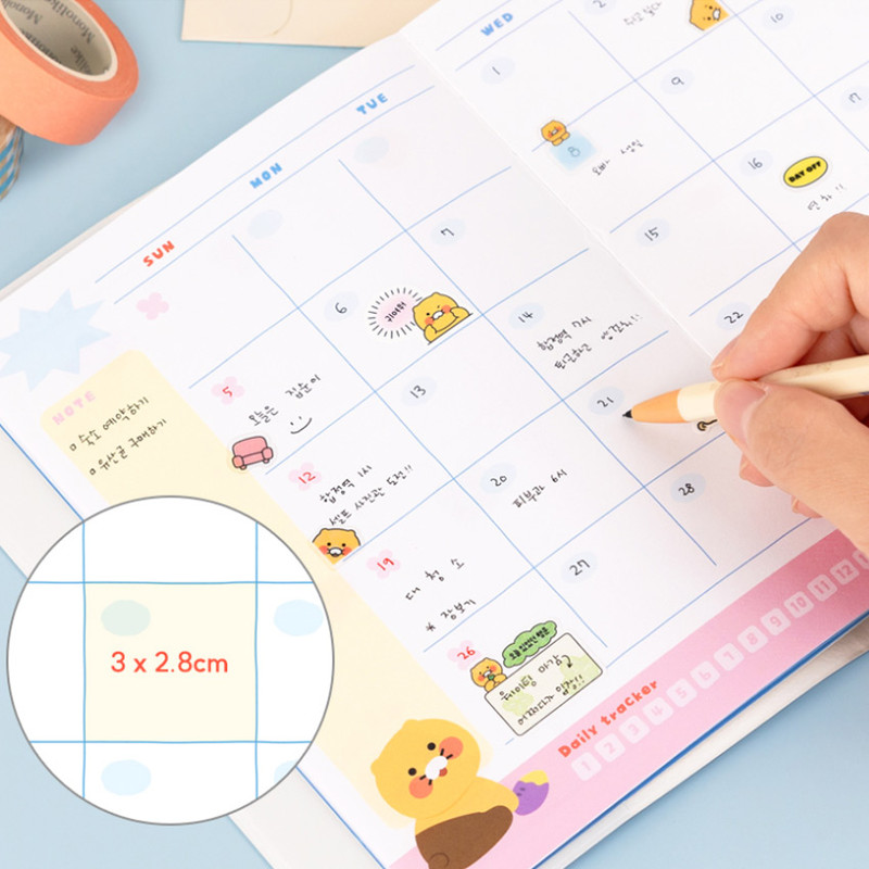 Monthly Plan - Kakao Friends Blue Choonsik Undated Weekly Planner