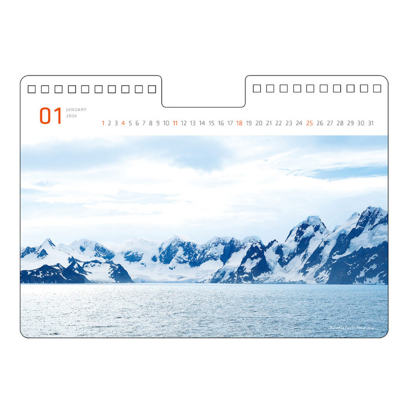 Front Monthly with Landscape Photography  - Ardium 2026 Time For Healing Desk Calendar