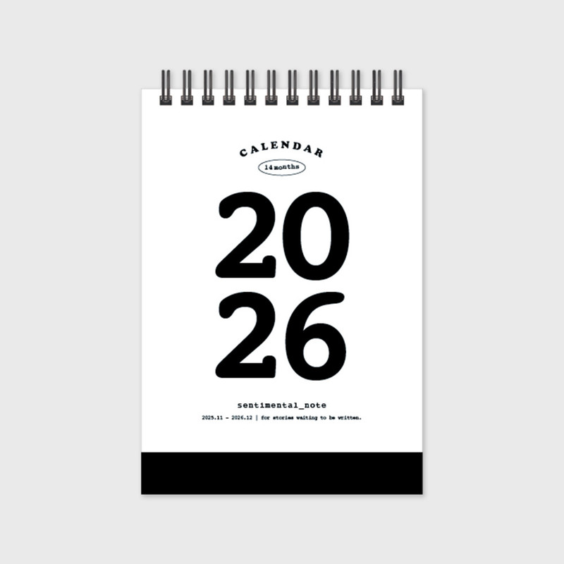 Nacco 2026 Sentimental Note Desk Calendar