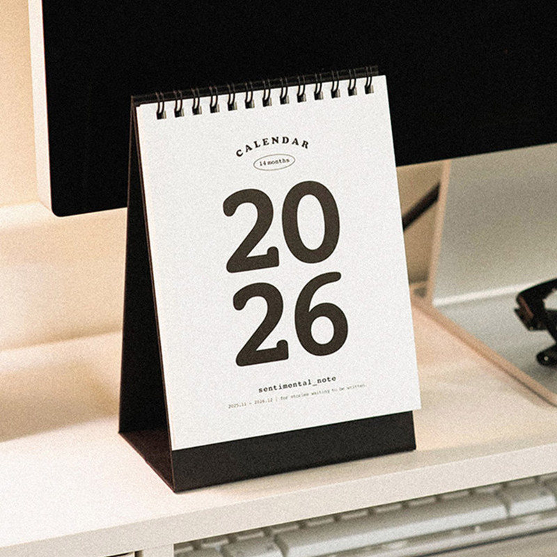 Standing Desk Calendar - Nacco 2026 Sentimental Note Desk Calendar