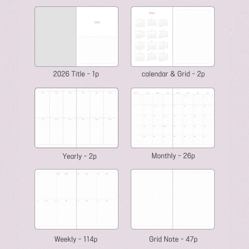 Diary Pages - 7321 Design 2026 My Color My Day Dated Weekly Diary