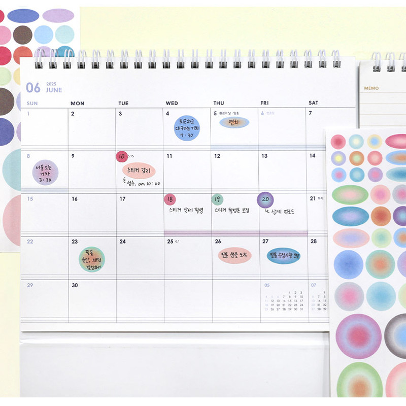 Pastel Blush - Be On D Daily Dot Paper Sticker Set