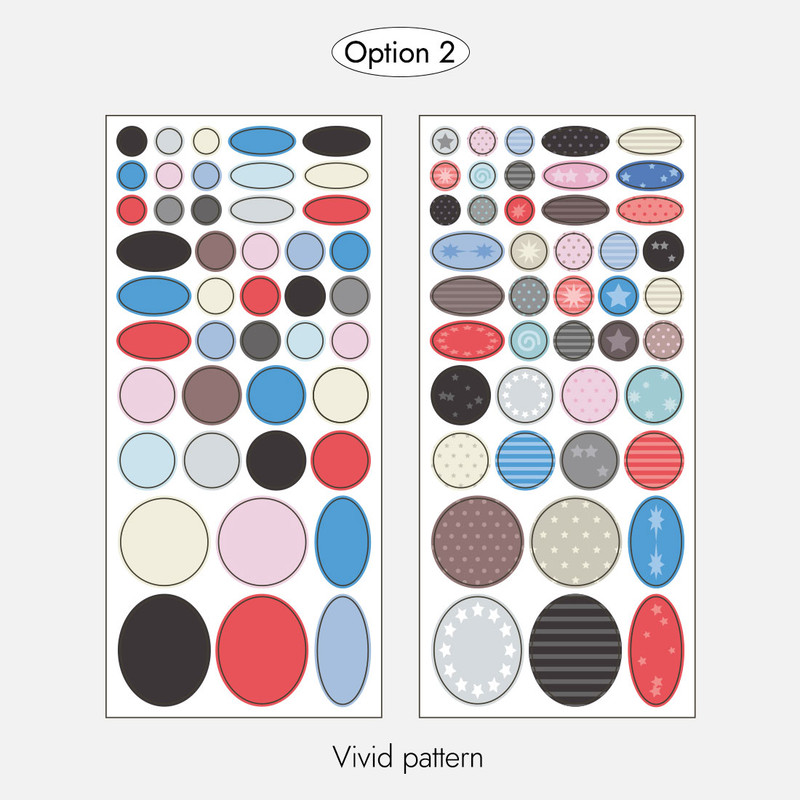 Vivid Pattern - Be On D Daily Dot Paper Sticker Set