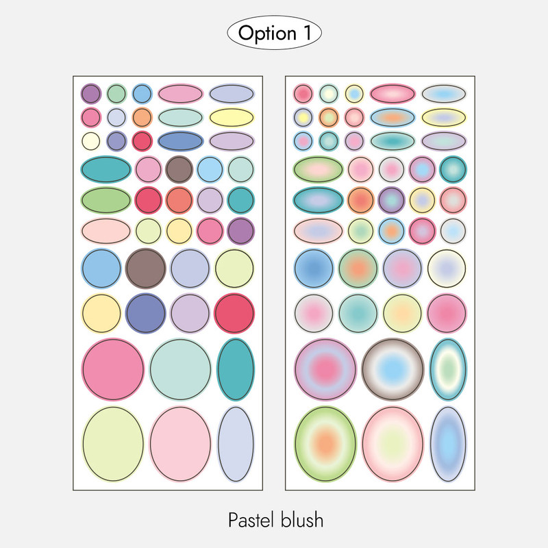 Pastel Blush - Be On D Daily Dot Paper Sticker Set