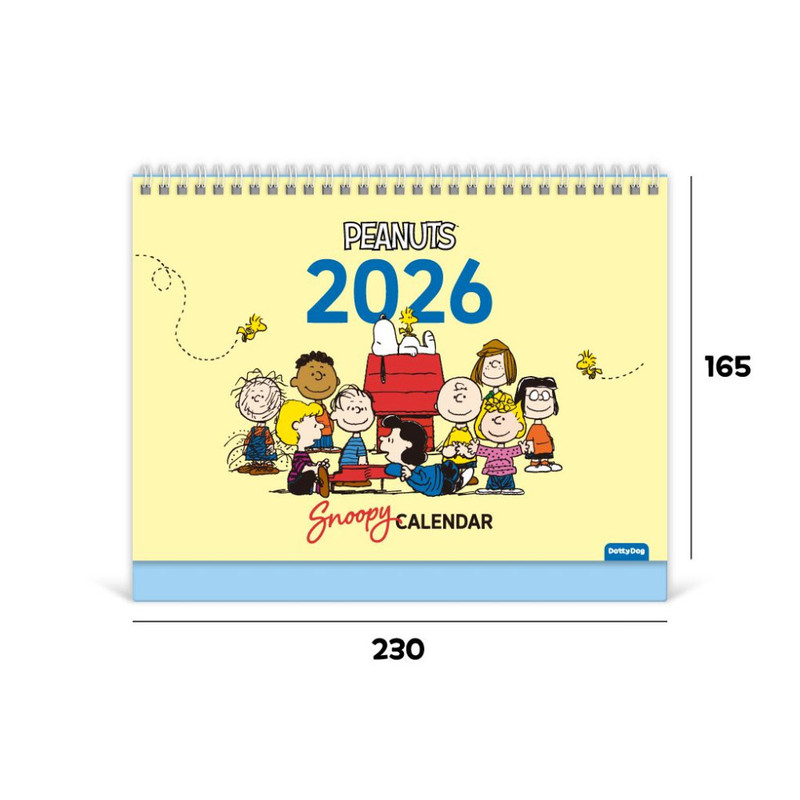 Size - PEANUTS 2026 Snoopy Desk Calendar