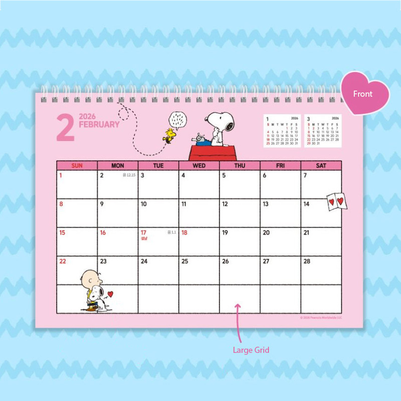Front - PEANUTS 2026 Snoopy Desk Calendar