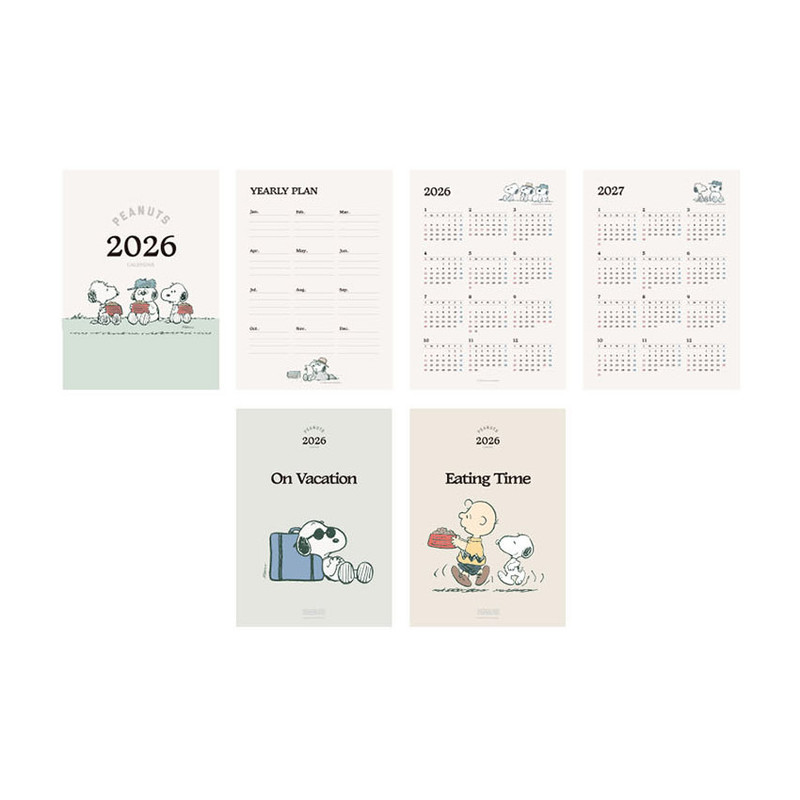 Planner Pages - PEANUTS 2026 Snoopy Vintage Desk Calendar