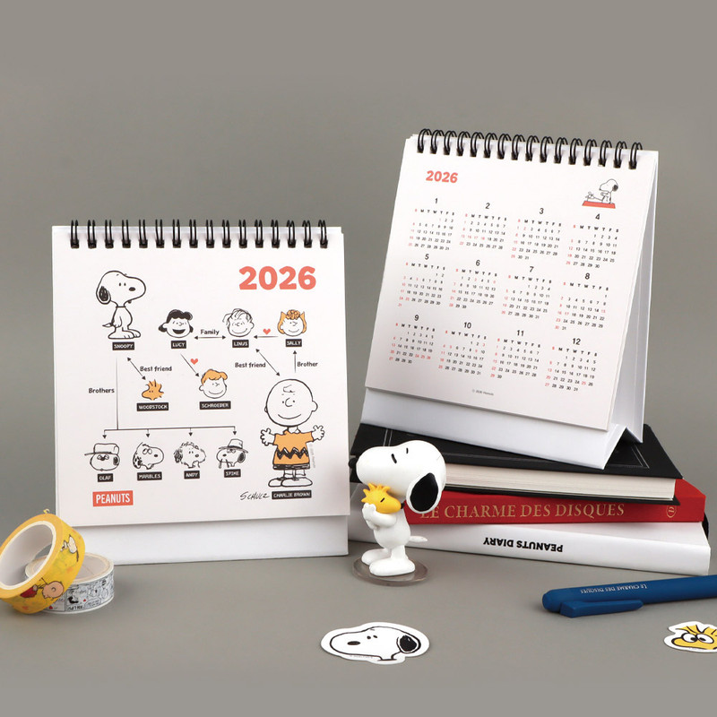 PEANUTS 2026 Snoopy Classic Square Desk Calendar