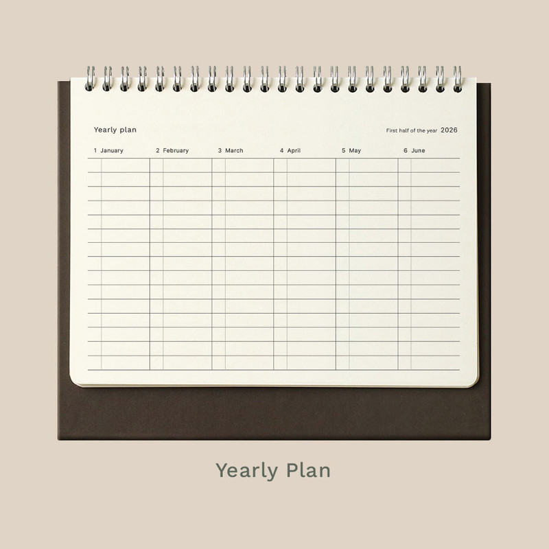 Yearly Plan - Paperian 2026 Attitude Monthly Desk Calendar