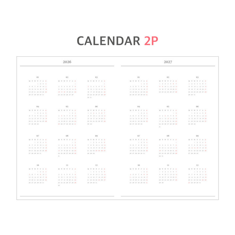 Calendar - O-Check 2026 Mon Journal A5 Dated Lined Weekly Planner