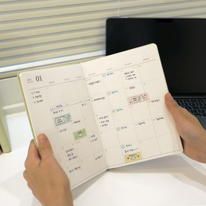 A5 size - O-Check 2026 Mon Journal A5 Dated Lined Weekly Planner