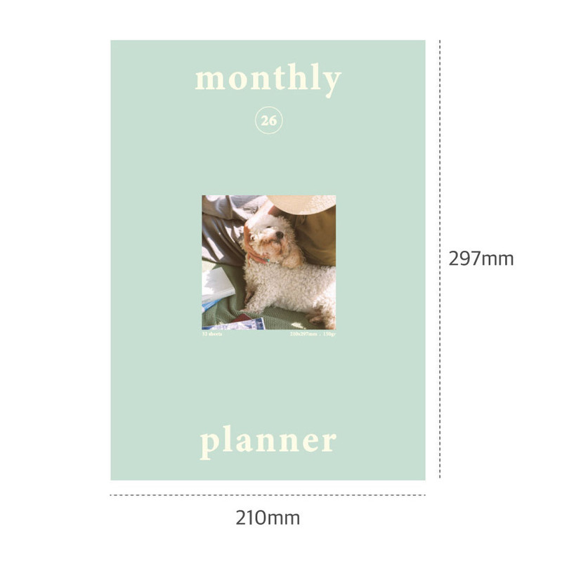 Size - O-Check 2026 Record Your Day A4 Dated Monthly Planner
