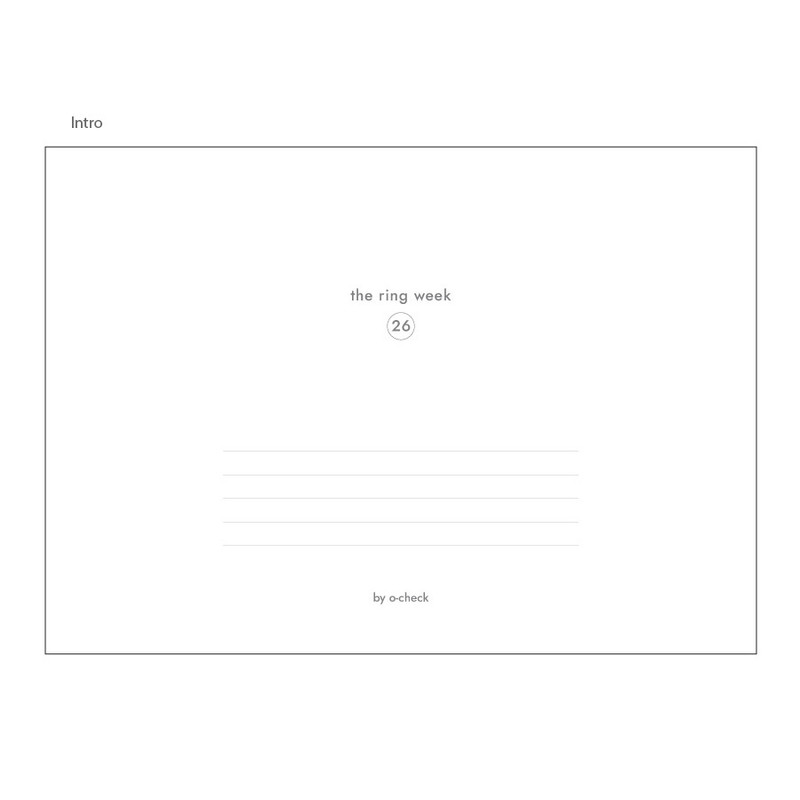 Intro - O-Check 2026 The Ring Week Dated Weekly Planner