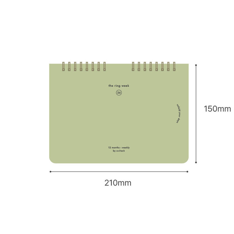 Size - O-Check 2026 The Ring Week Dated Weekly Planner