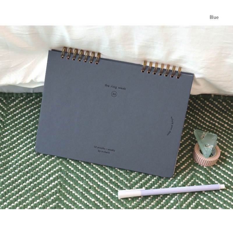 Blue - O-Check 2026 The Ring Week Dated Weekly Planner