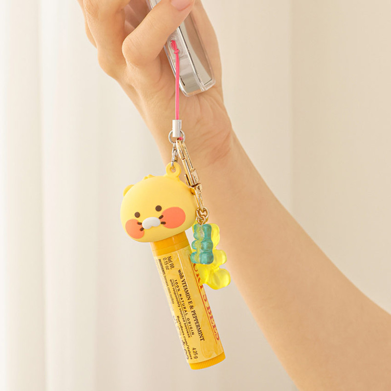 Usage example of Kakao Friends Little Friends Lip Balm Holder Keyring