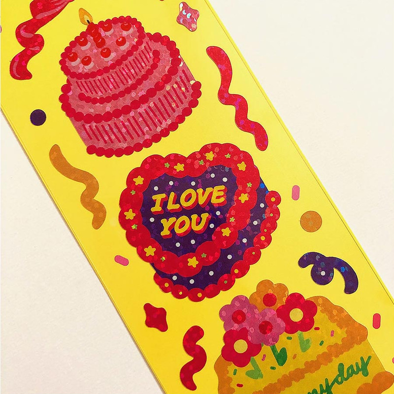 Holographic Stickers - pureureum design Wish Cake Holographic Sticker 02