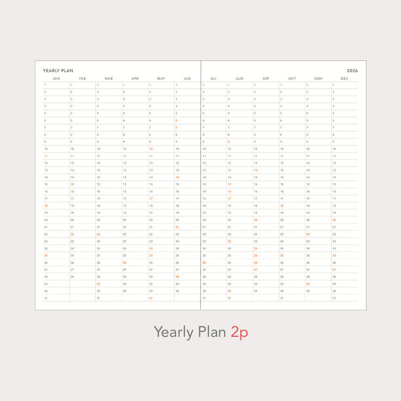 Yearly Plan - Paperian 2026 A'round The Day Large Dated Weekly Planner