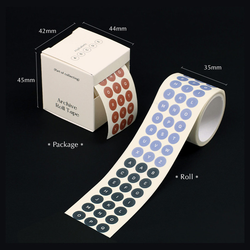 Size - Archive Paper Sticker Roll 01-03