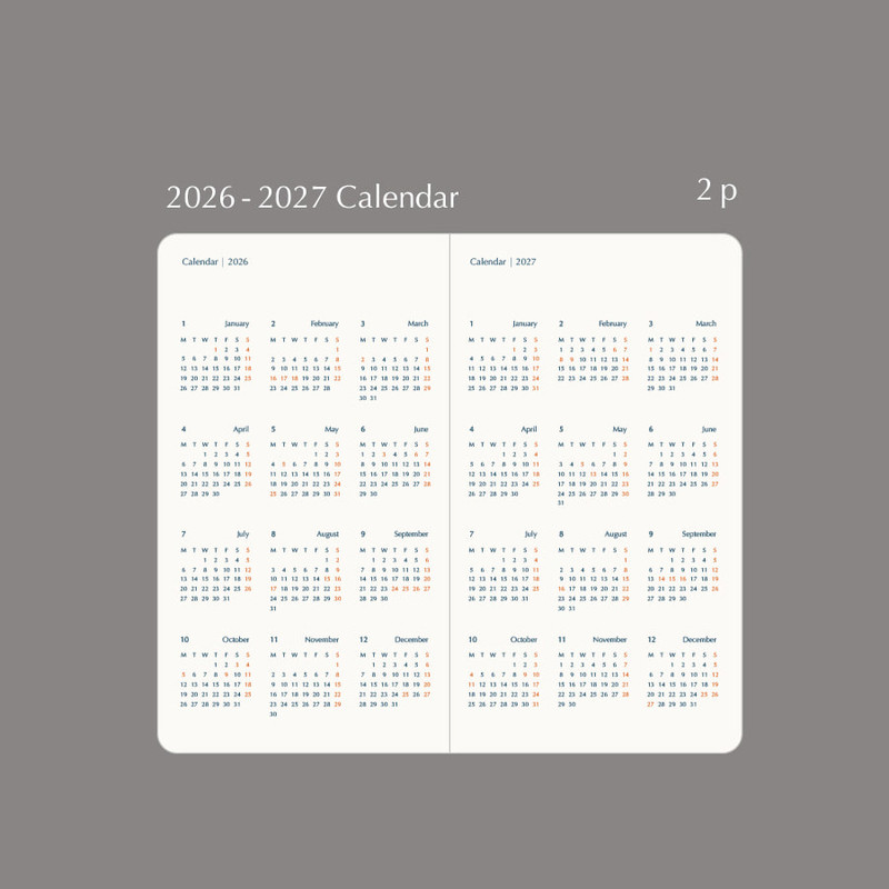 2026-2027 Calendar - Paperian 2026 Neue Pocket Dated Monthly Planner