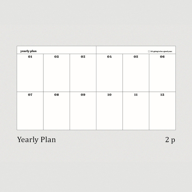 Yearly Plan - Paperian Be Nice To Yourself Dateless Weekly Diary Ver.2