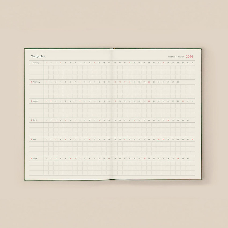 Yearly Plan - Paperian 2026 Attitude A5 Dated Monthly Planner
