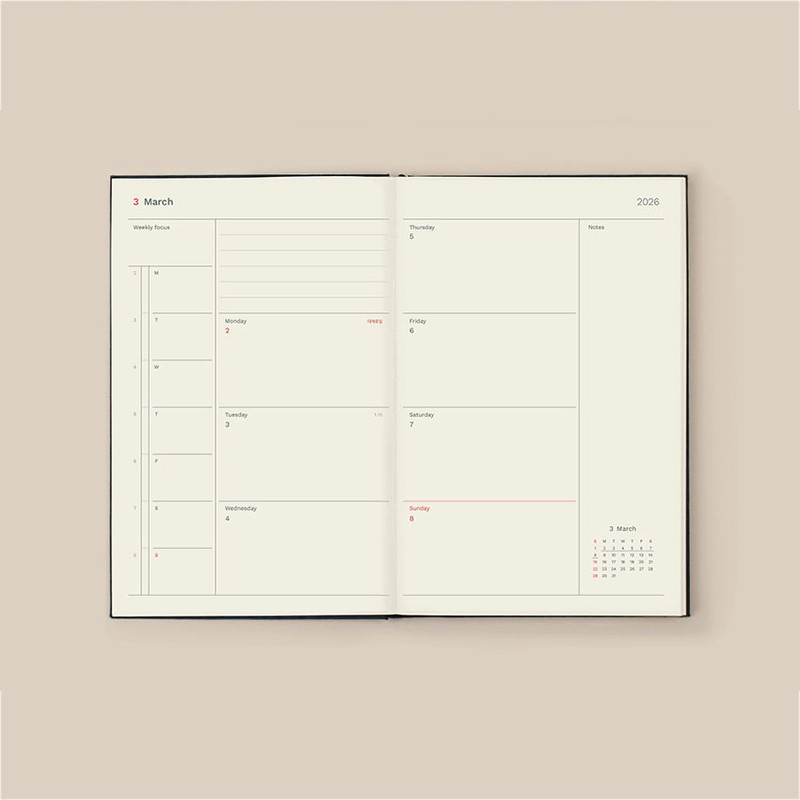 Weekly Plan - Paperian 2026 Attitude B6 Dated Weekly Planner
