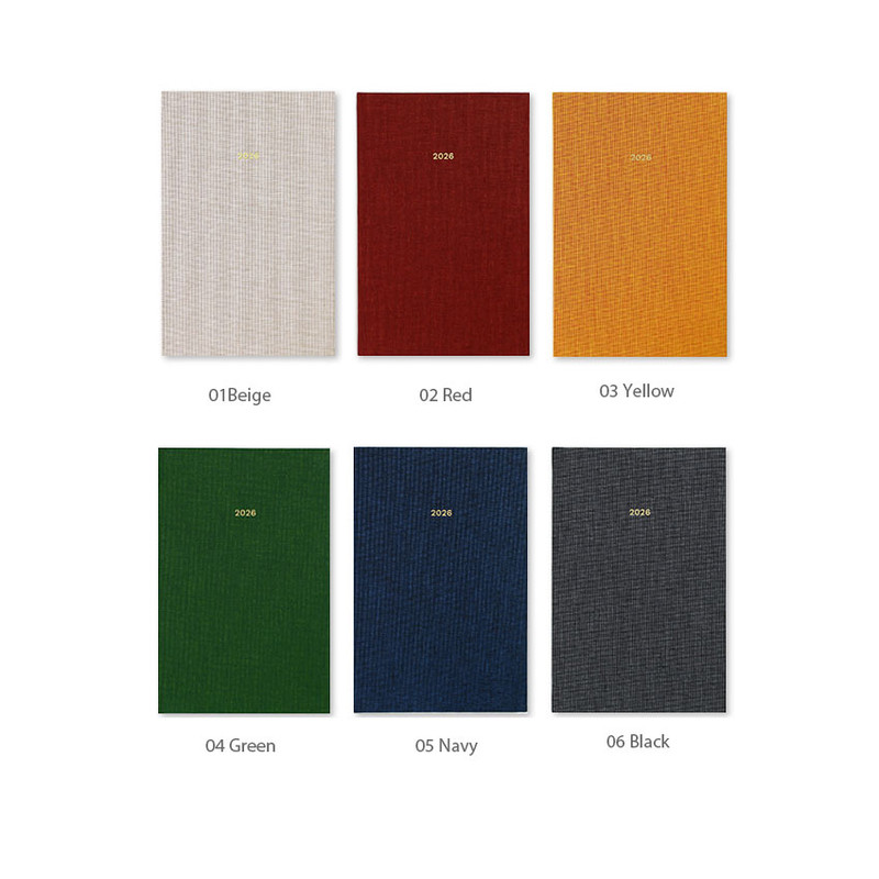 6 Colors - Paperian 2026 Attitude B6 Dated Weekly Planner