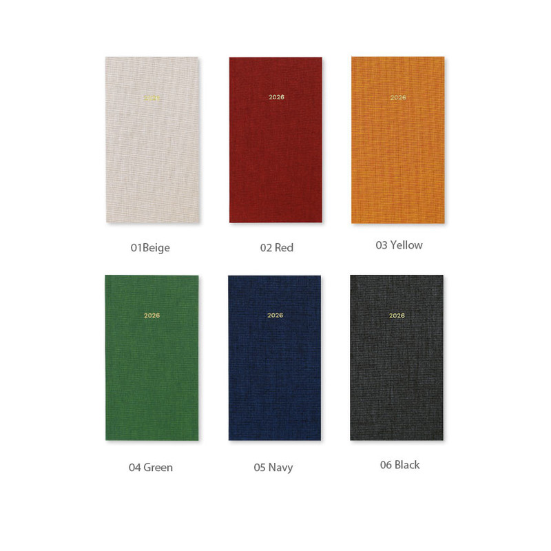 6 Colors - Paperian 2026 Attitude Pocket Dated Weekly Planner