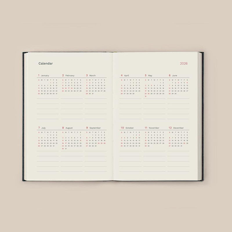 Calendar - Paperian 2026 Attitude A6 Dated Daily Diary Journal