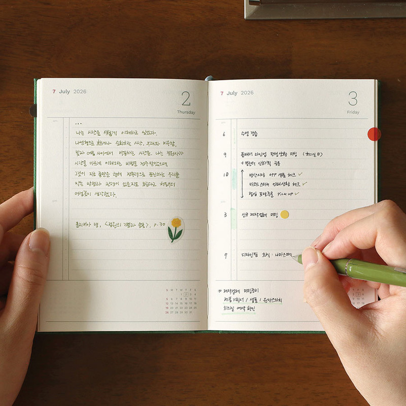 Opens Flat - Paperian 2026 Attitude A6 Dated Daily Diary Journal