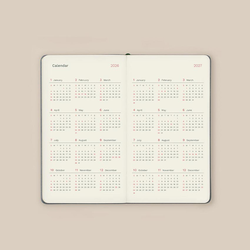 Calendar - Paperian 2026 Attitude PU Pocket Dated Weekly Planner
