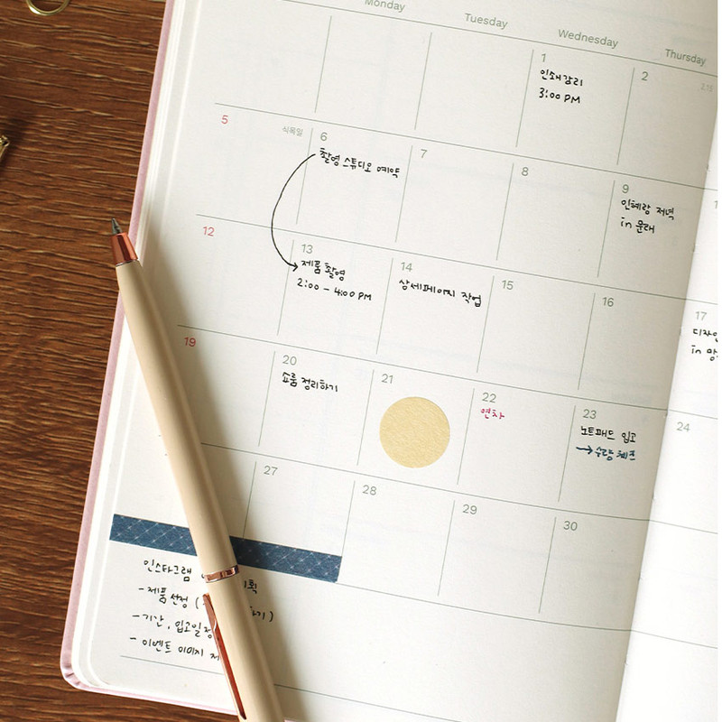 Monthly Plan - Paperian 2026 Attitude PU B6 Dated Weekly Planner