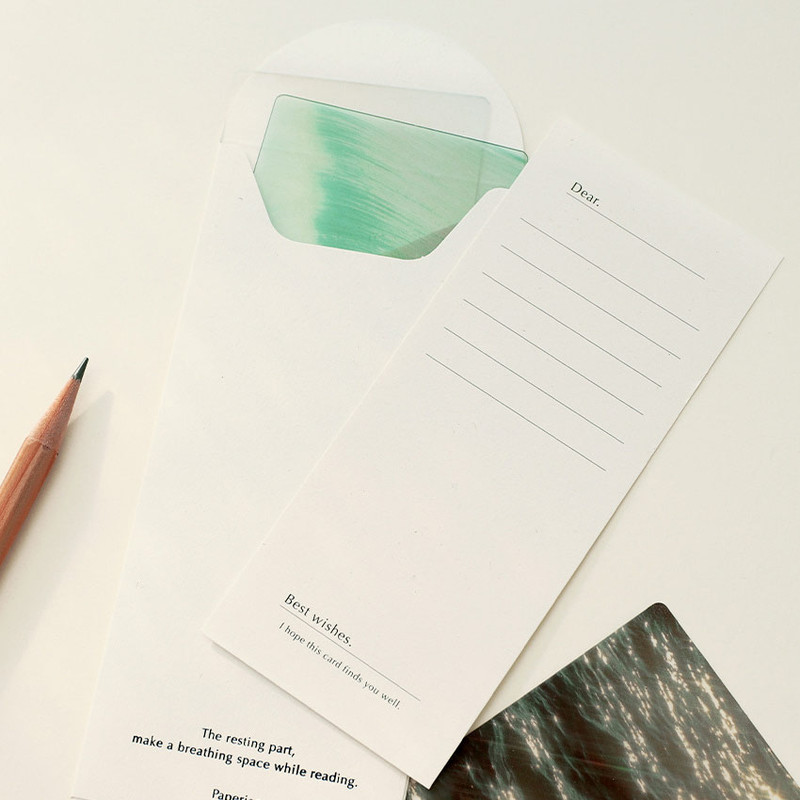 Set of 3 bookmarks, card, envelope - Paperian The Scenery Breathing Space Bookmark Set