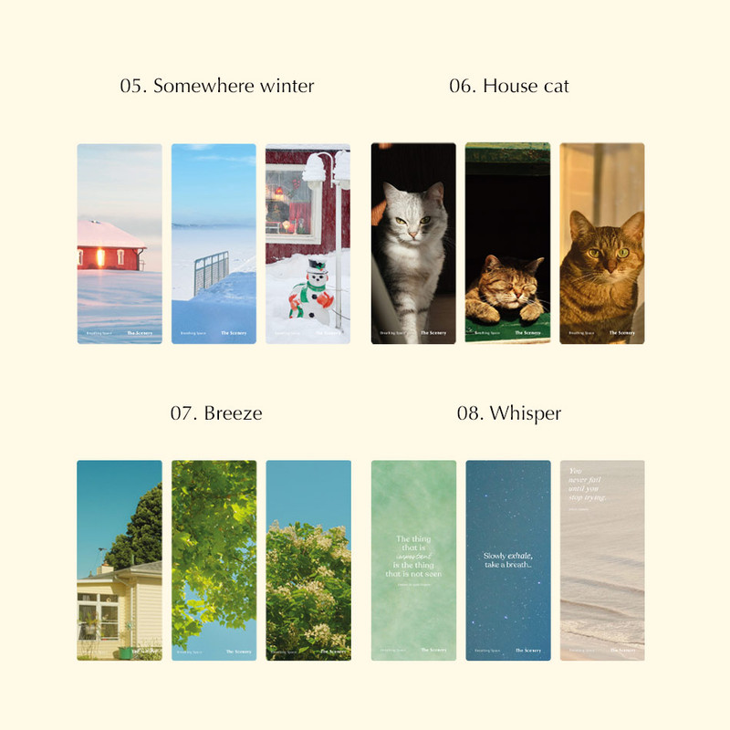 Option - Paperian The Scenery Breathing Space Bookmark Set