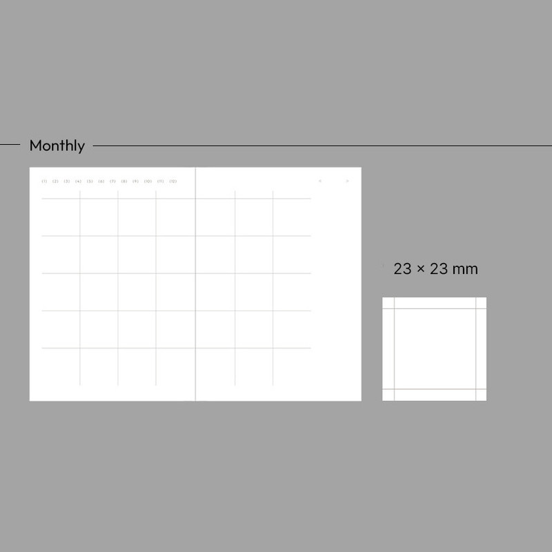 Monthly - Paperian Episode A6 Undated Weekly Diary Journal