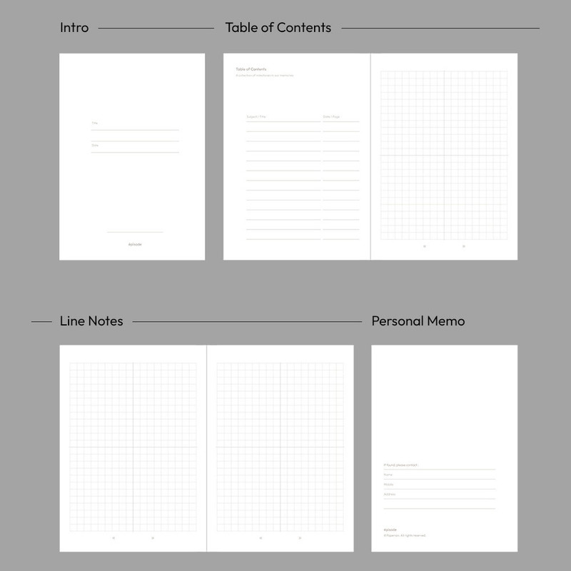 192 Pages - Paperian Episode A6 Grid Notebook
