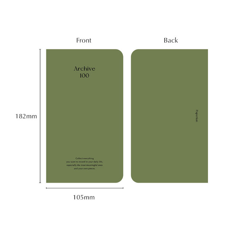 Size - Paperian Archive 100 Blank Notebook