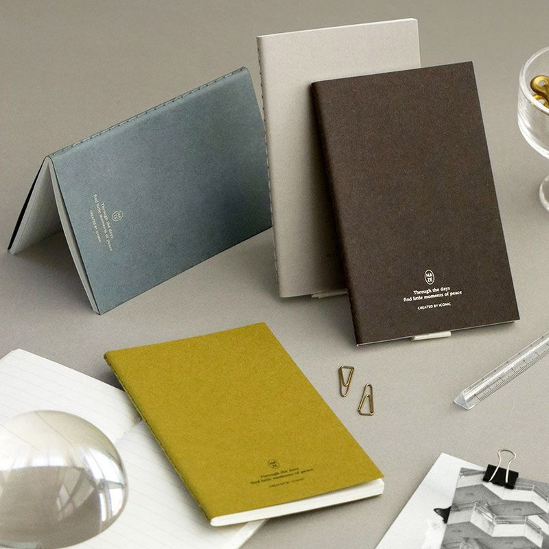 4 Deep-Toned Colors - Iconic Haze Pocket Lined Notebook